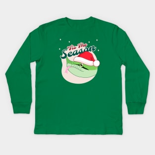 Rhino Rat Snake, Christmas Edition! Tis The Season Design Kids Long Sleeve T-Shirt